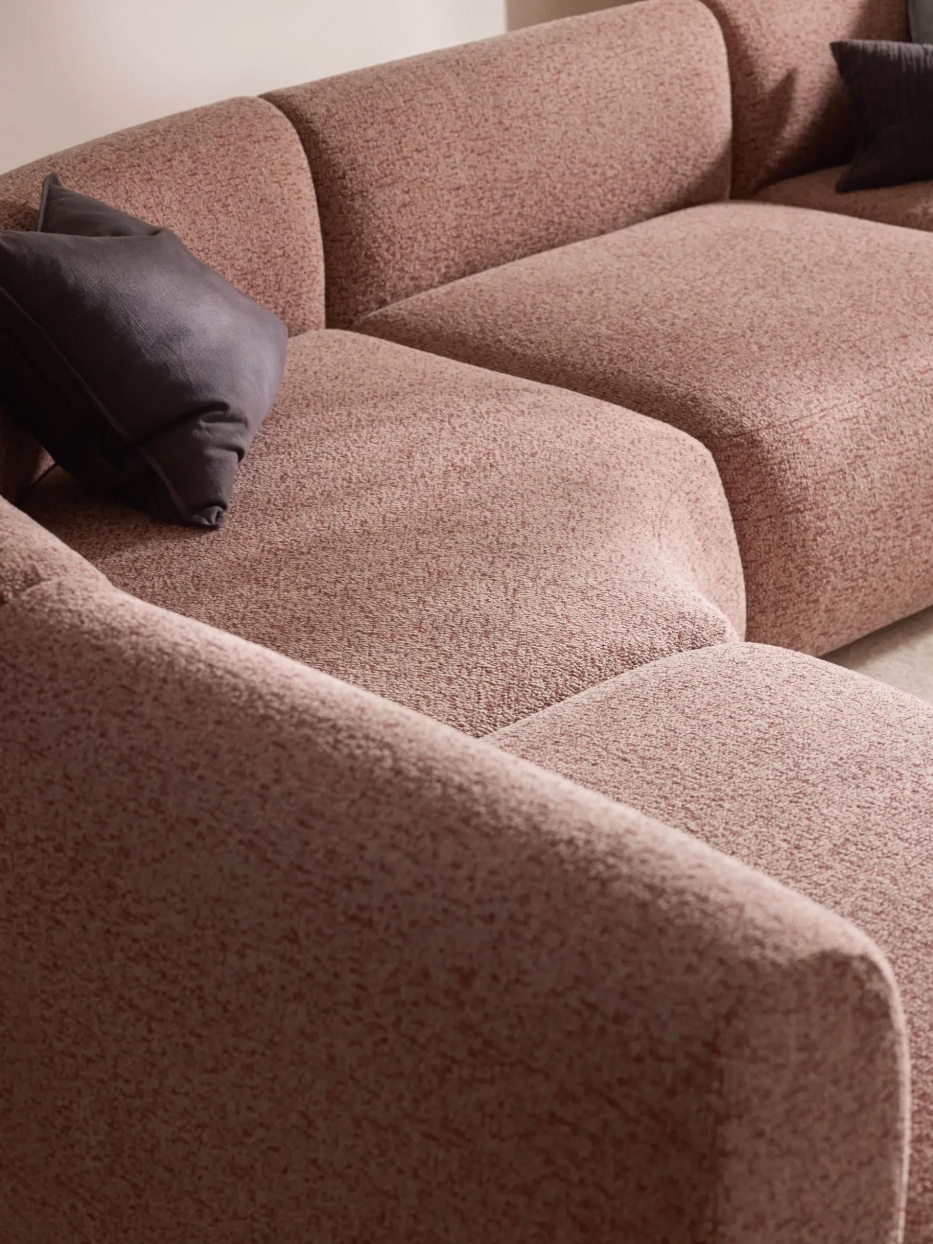 Modulo angolare curvo in bouclé Sofia