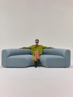 Modulo angolare curvo in bouclé Sofia