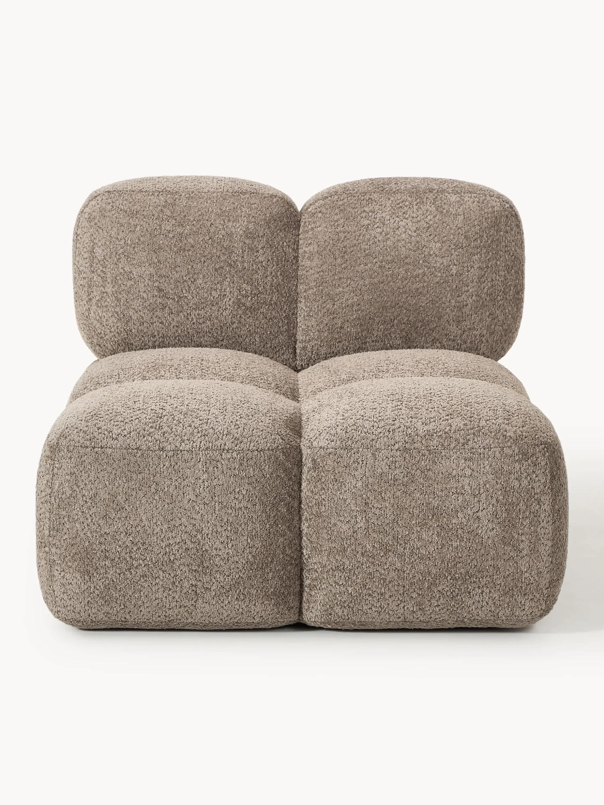 Modulo centrale in teddy-bouclé Tayla