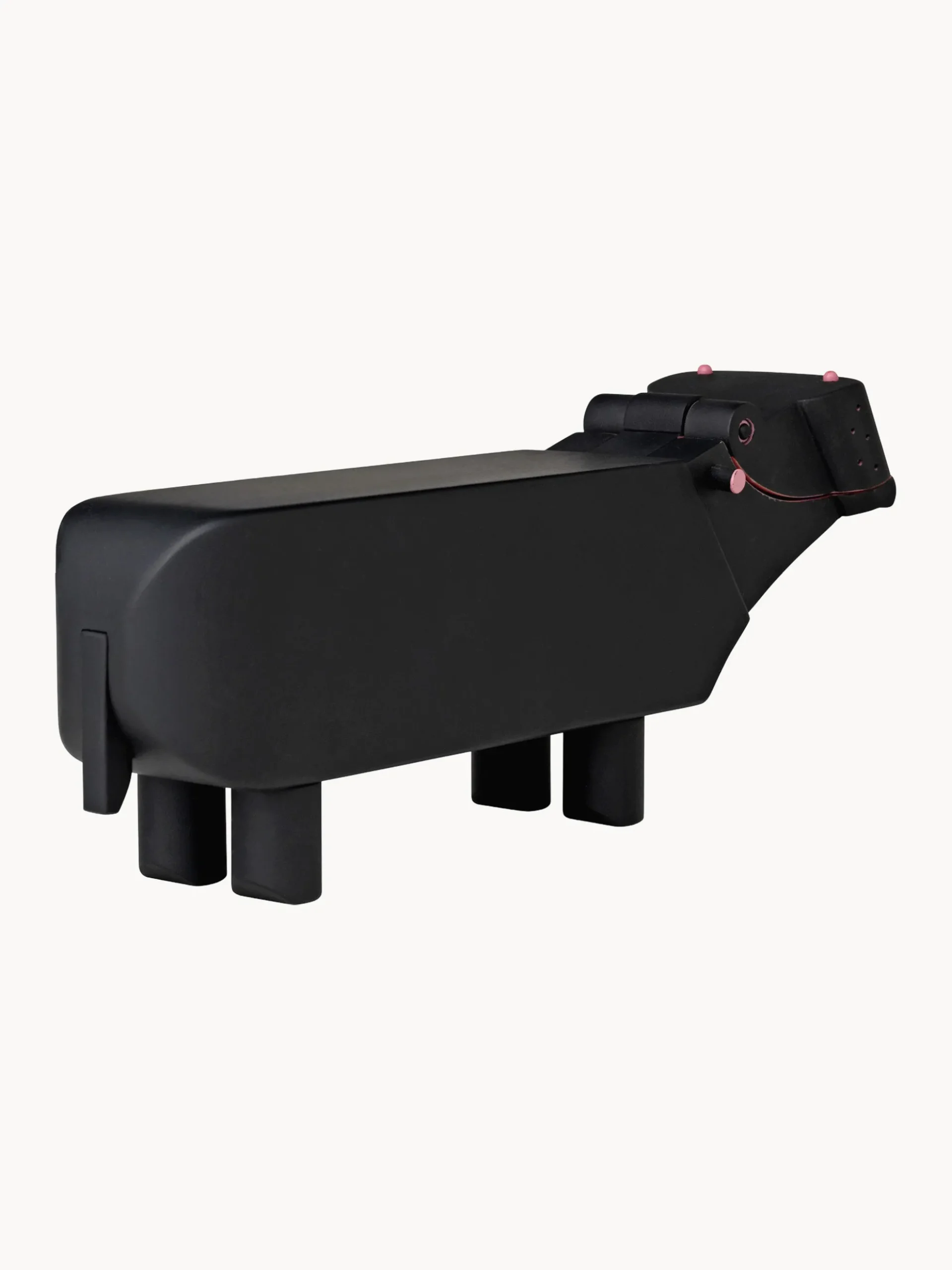Oggetto decorativo in legno di faggio Hippo