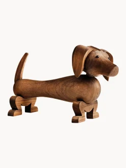 Oggetto decorativo in legno di noce fatto a mano Dog