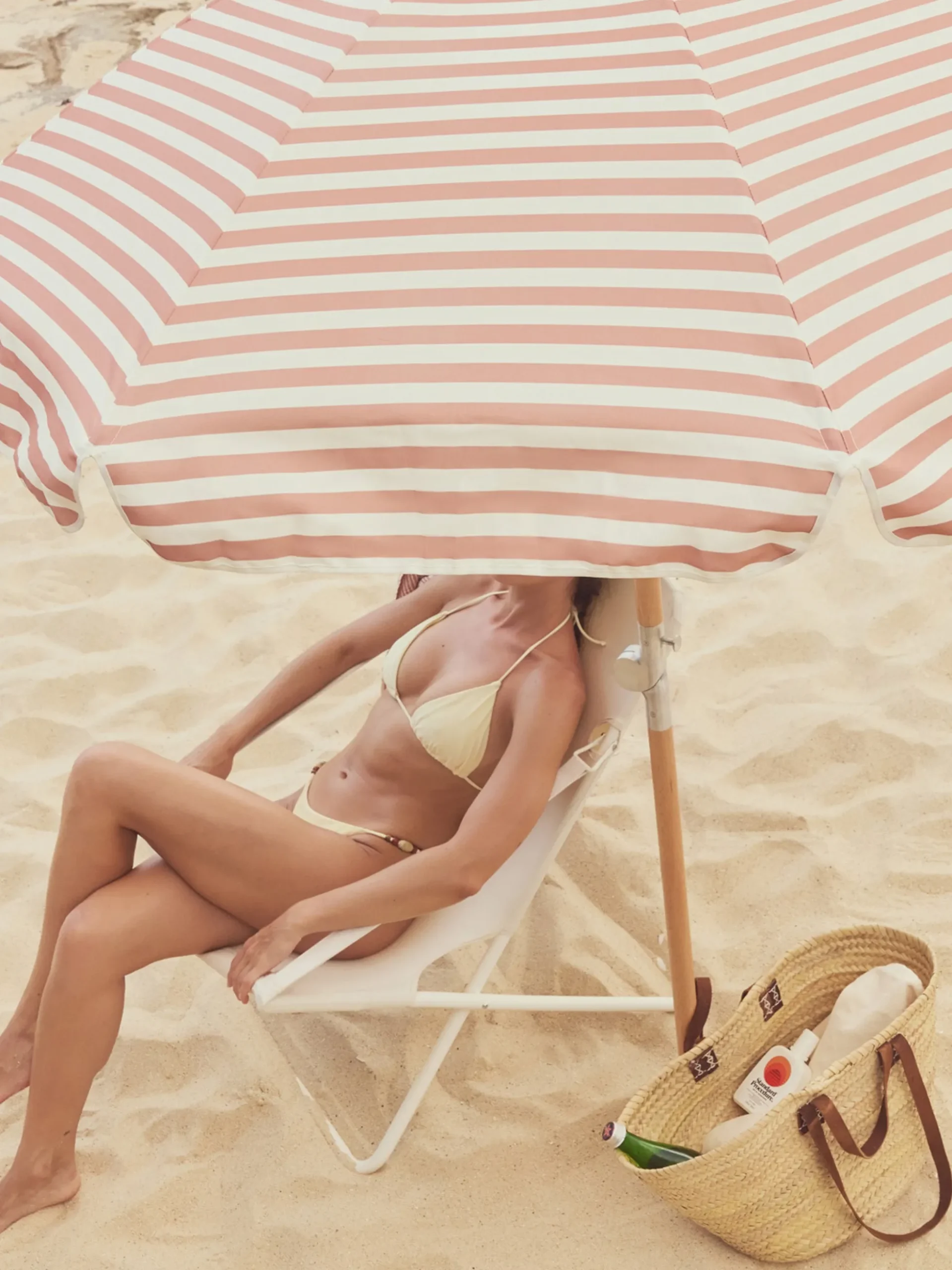 Ombrellone da spiaggia con borsa Luxe, Ø 155 cm