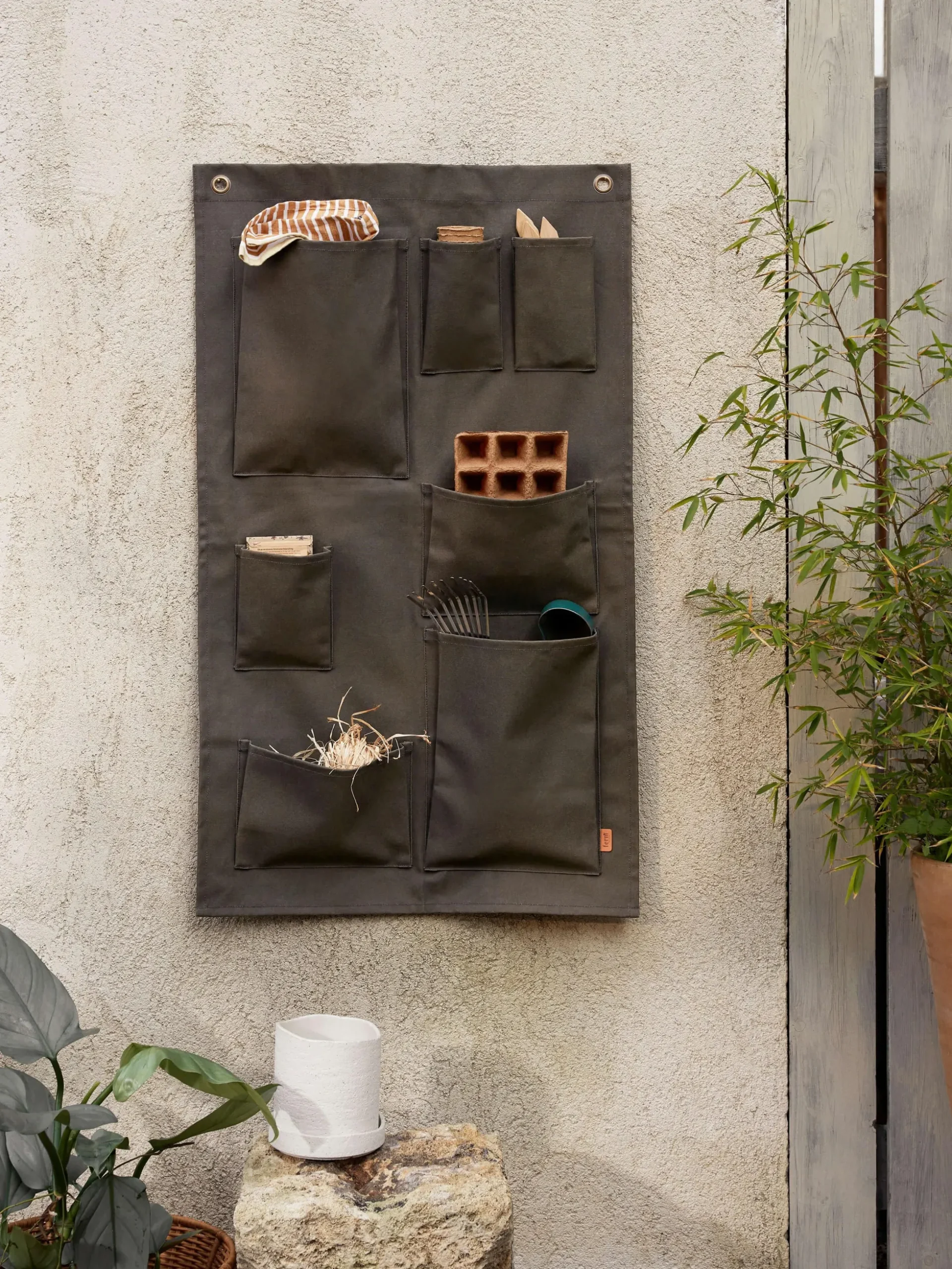 Organizer da parete in cotone oganico Bark