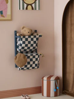 Organizer da parete per bambini Check Teal