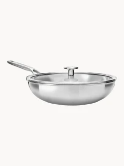 Padella wok argentata KitchenAid