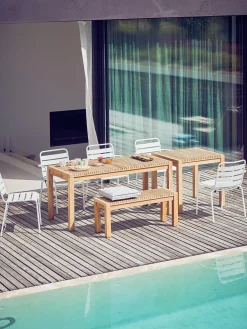 Panca da giardino in legno di teak Samoa, larg. 130 cm