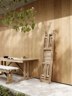 Panca pieghevole da giardino in legno di teak BM1871