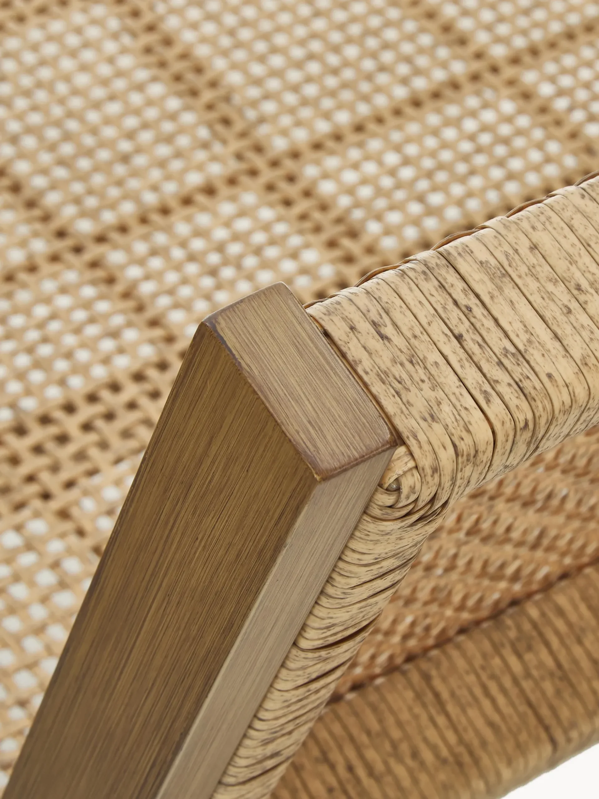 Panca da giardino con intreccio in plastica effetto legno Palina
