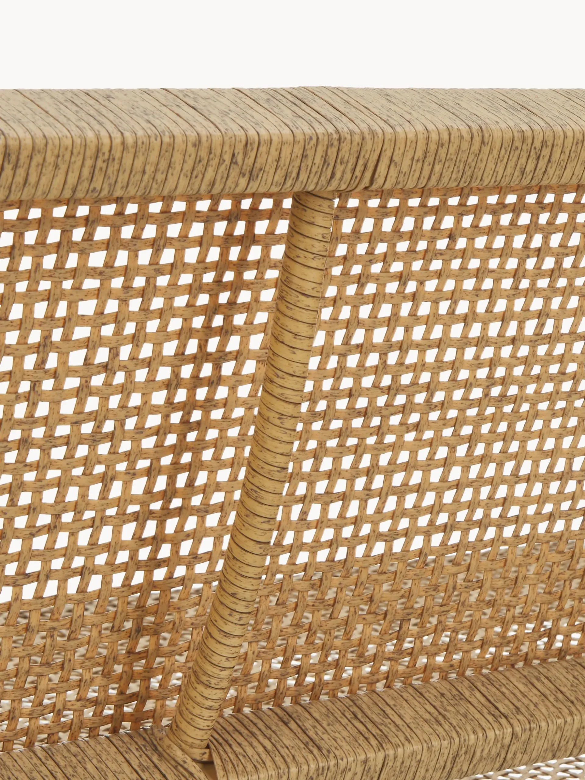 Panca da giardino con intreccio in plastica effetto legno Palina