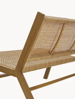 Panca da giardino con intreccio in plastica effetto legno Palina