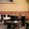 Panca da giardino curva Deya