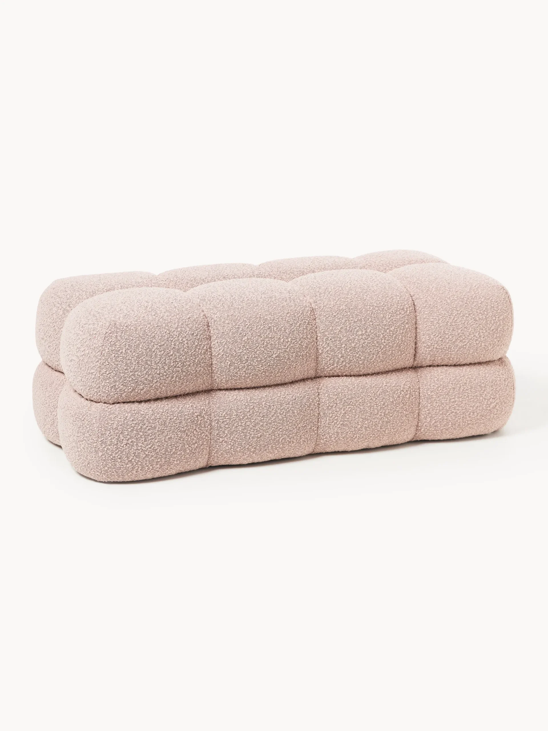 Panca imbottita in bouclé Ellie
