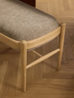 Panca imbottita in legno di quercia Imara