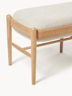 Panca imbottita in legno di quercia Imara