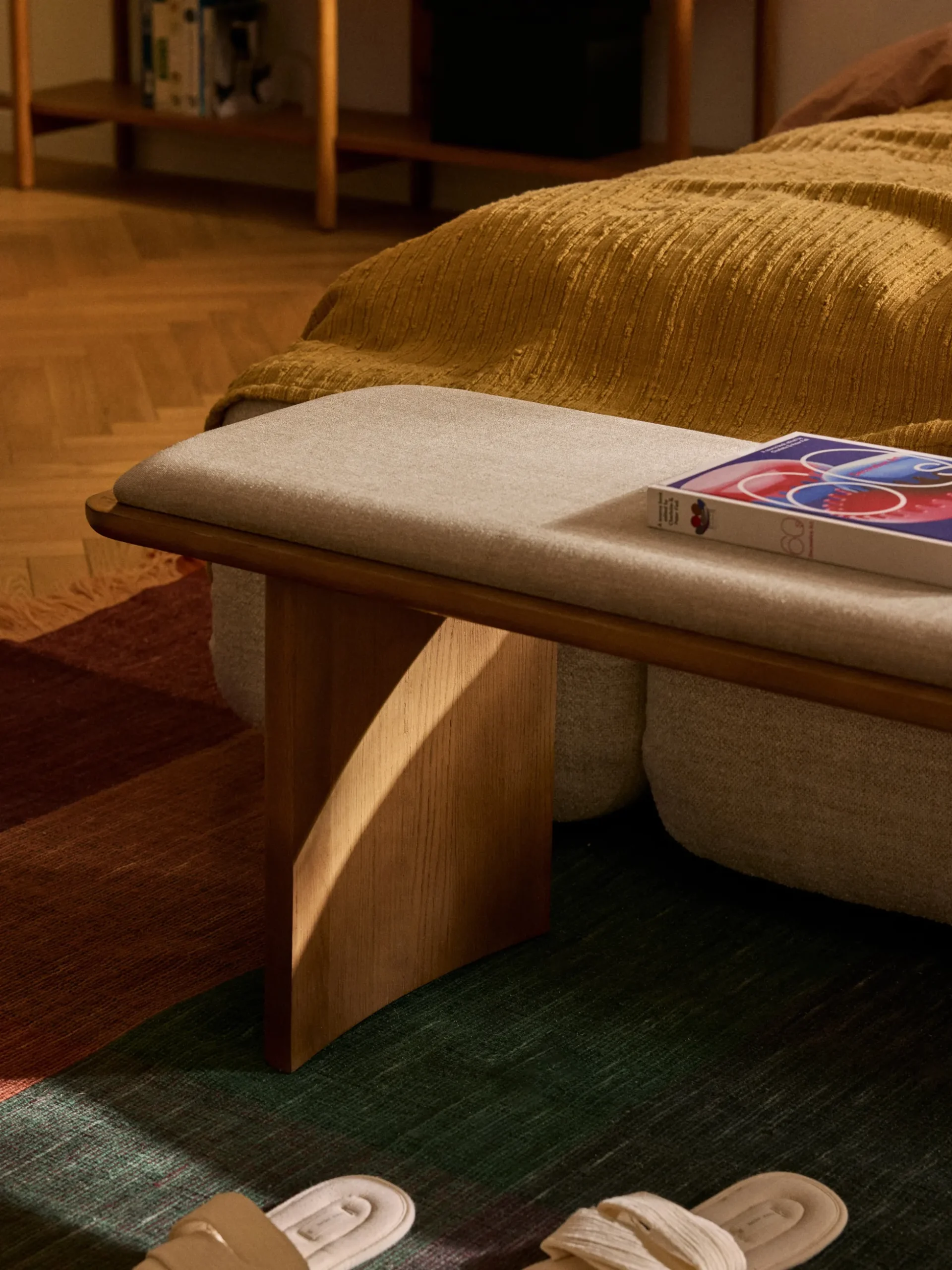 Panca in legno di quercia Chandler