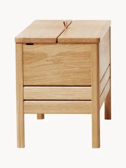 Panca in legno di quercia con vano contenitore A Line