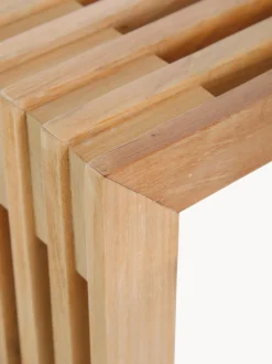 Panca in legno di teak fatta a mano Rib