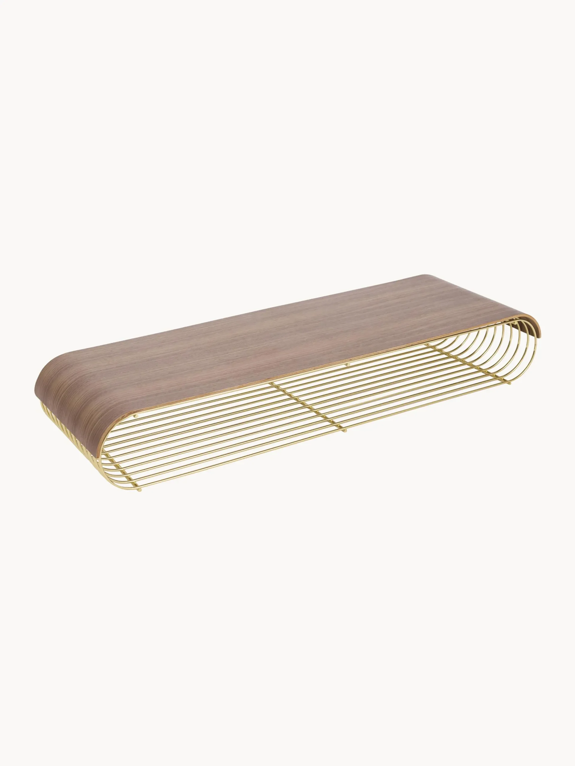 Pannello in legno di noce per mensola da parete Curva