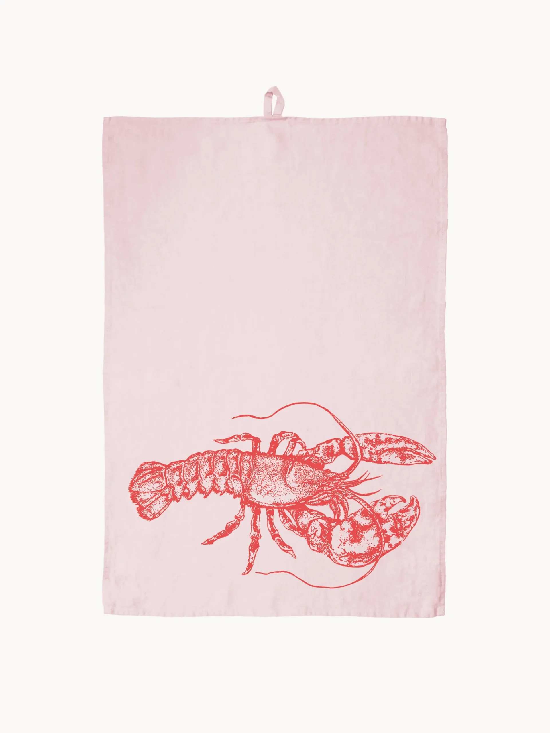 Panno in lino Lobster, serigrafato a mano