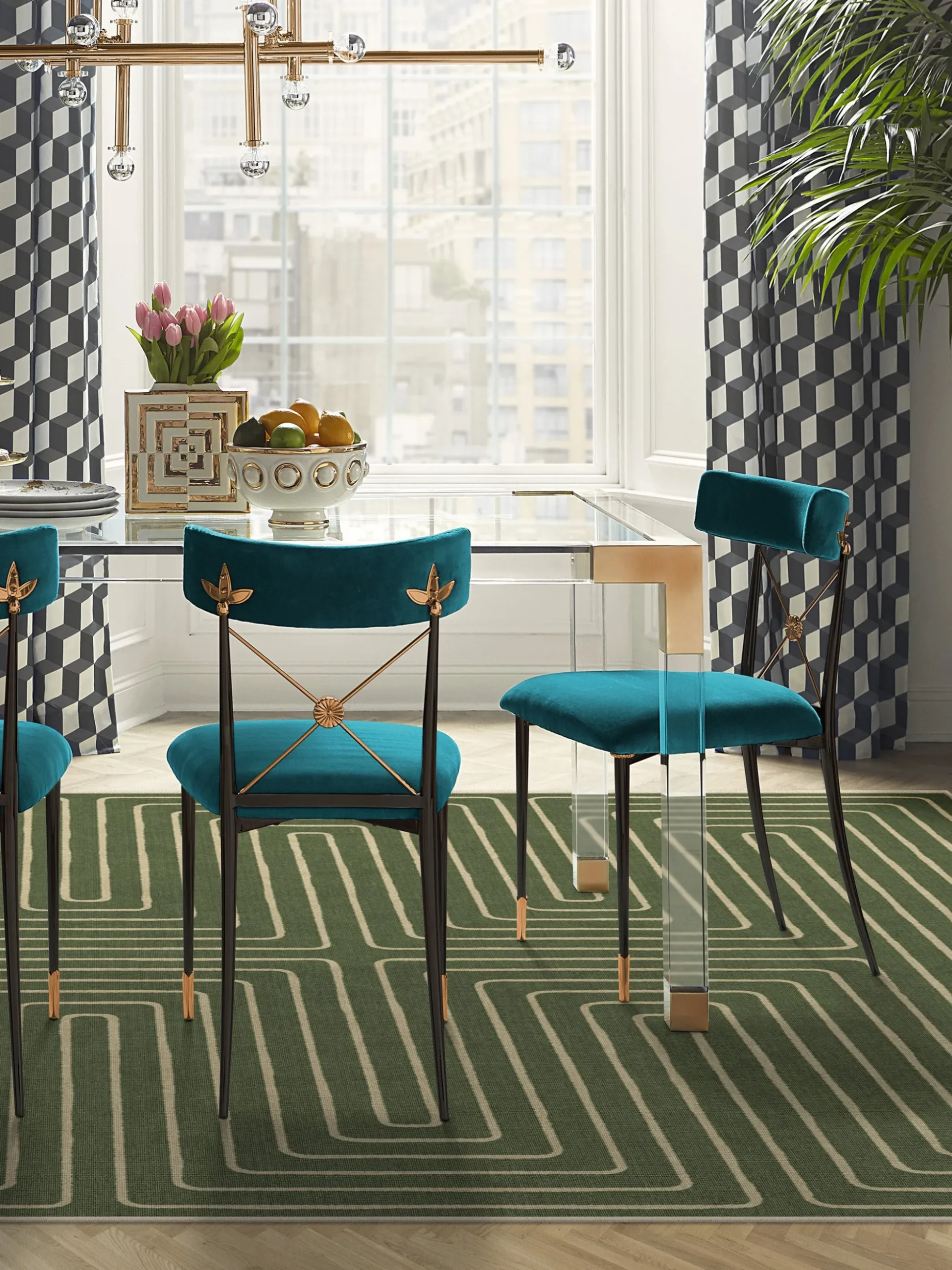 Passatoia a pelo corto lavabile Labyrinth by Jonathan Adler