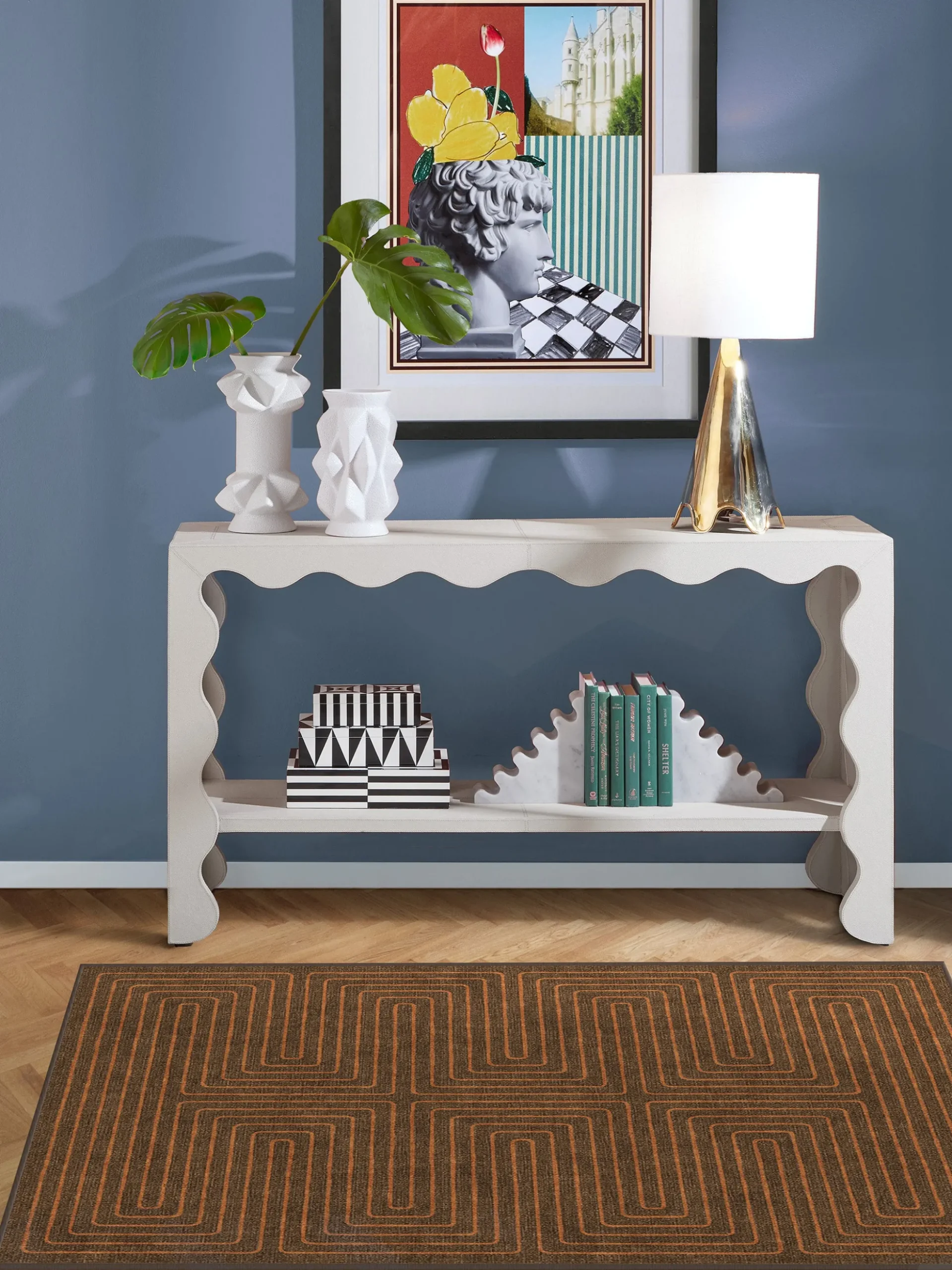 Passatoia a pelo corto lavabile Labyrinth by Jonathan Adler