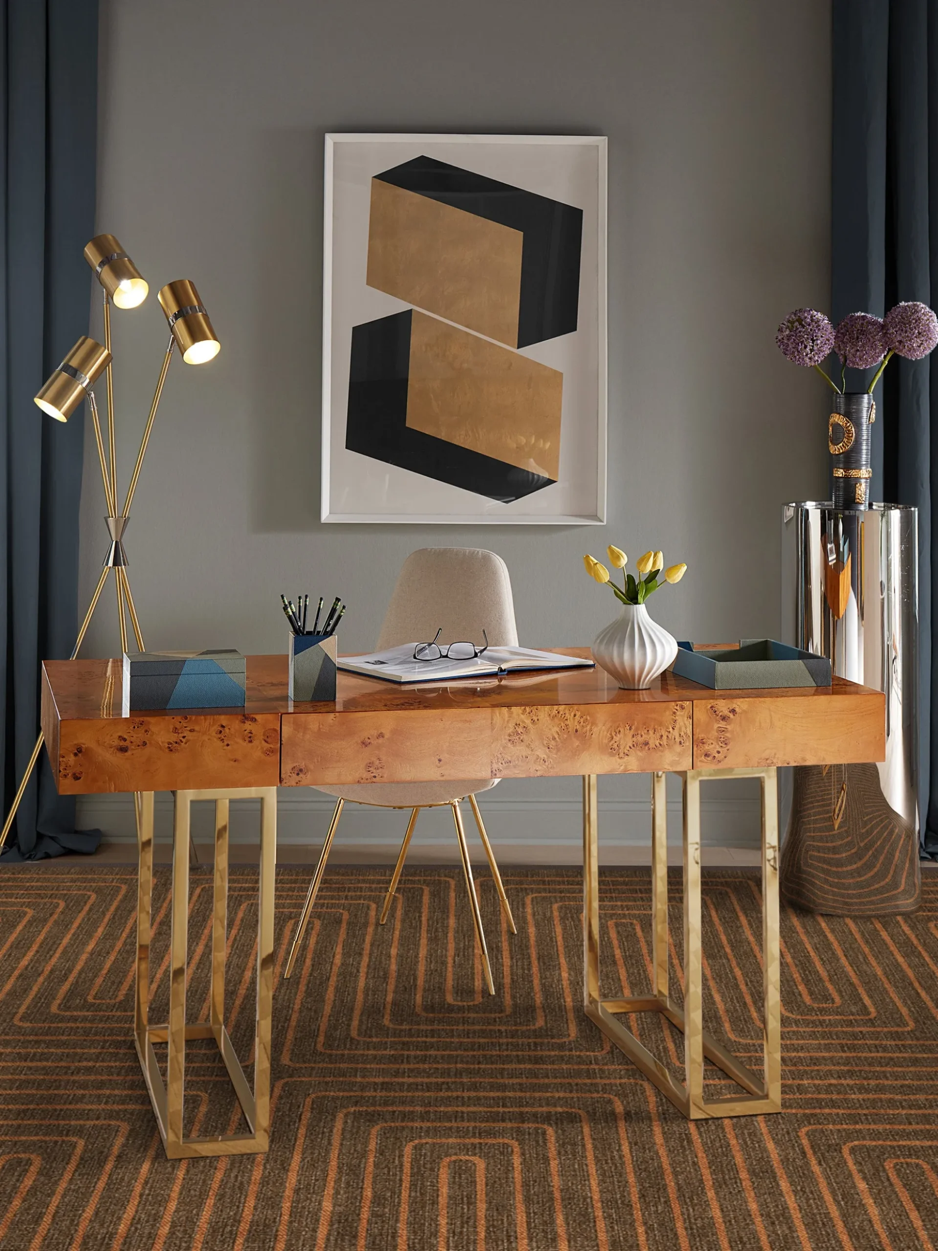 Passatoia a pelo corto lavabile Labyrinth by Jonathan Adler