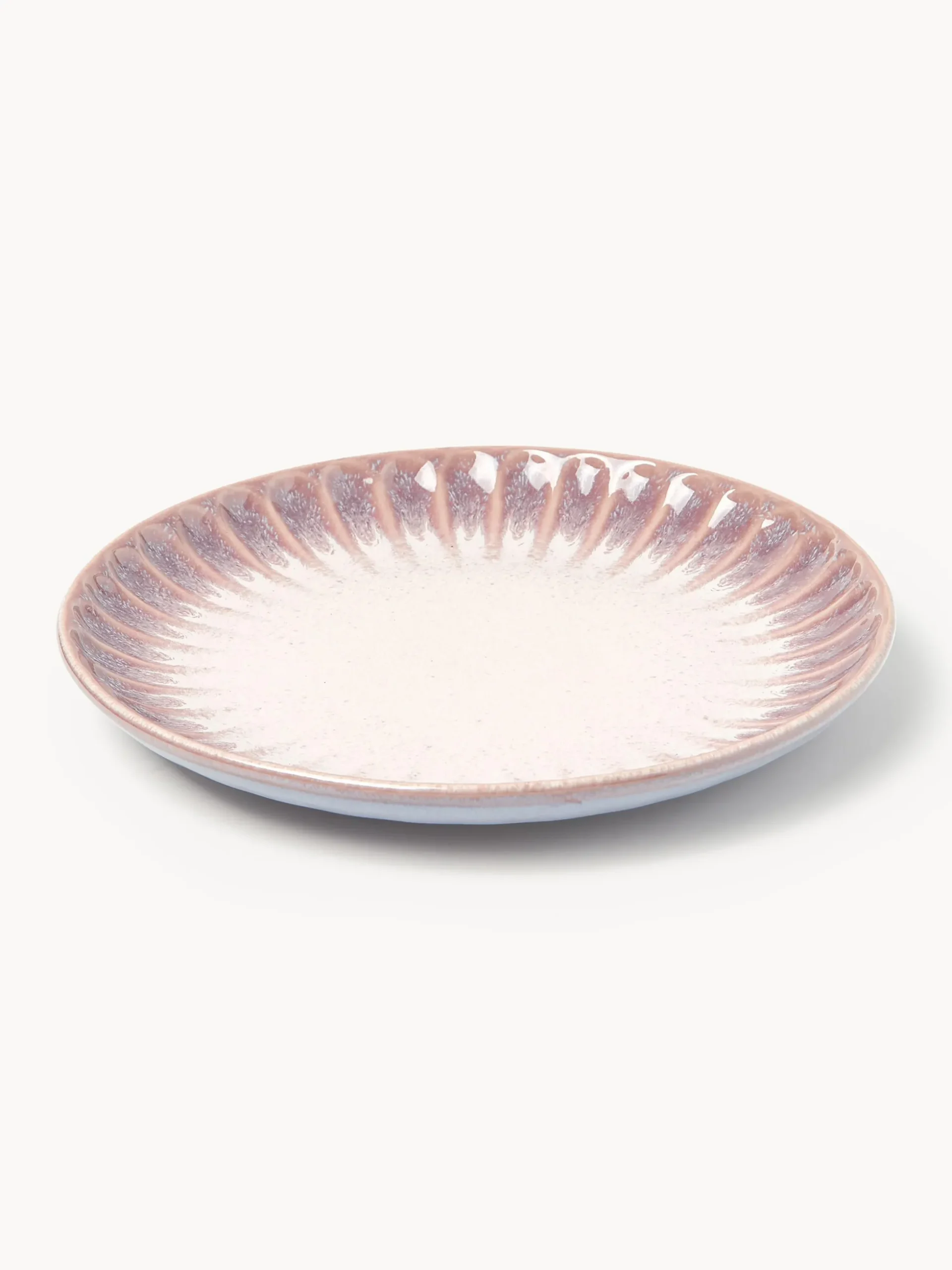 Piatti da colazione fatti a mano con smalto reattivo Vinci 4 pz