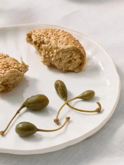 Piatti piani in porcellana con rilievo Sali 2 pz