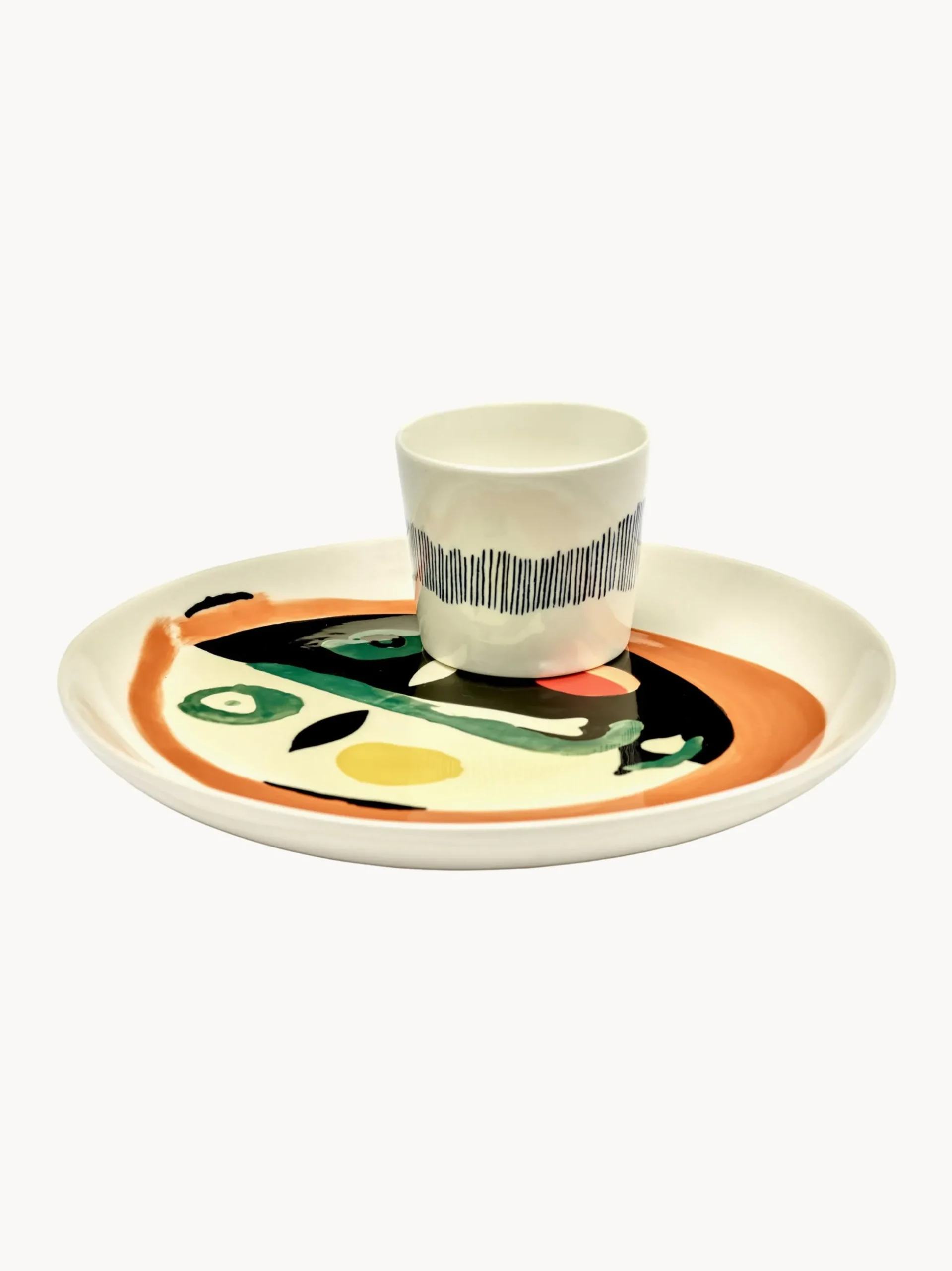 Piatti da colazione con smalto reattivo Feast 2 pz