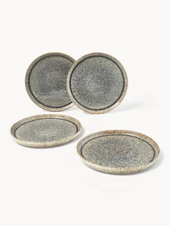 Piatti da colazione fatti a mano con smalto reattivo Danza 4 pz