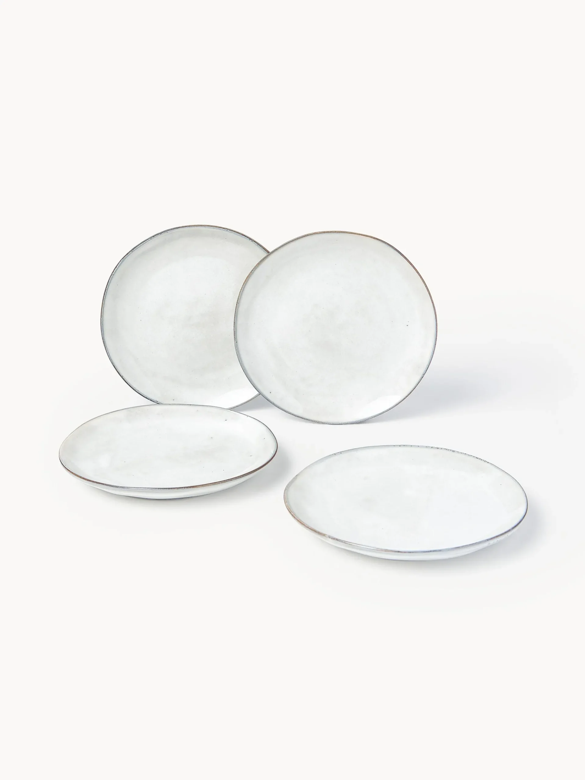 Piattini da dessert fatti a mano Nordic Sand 4 pz