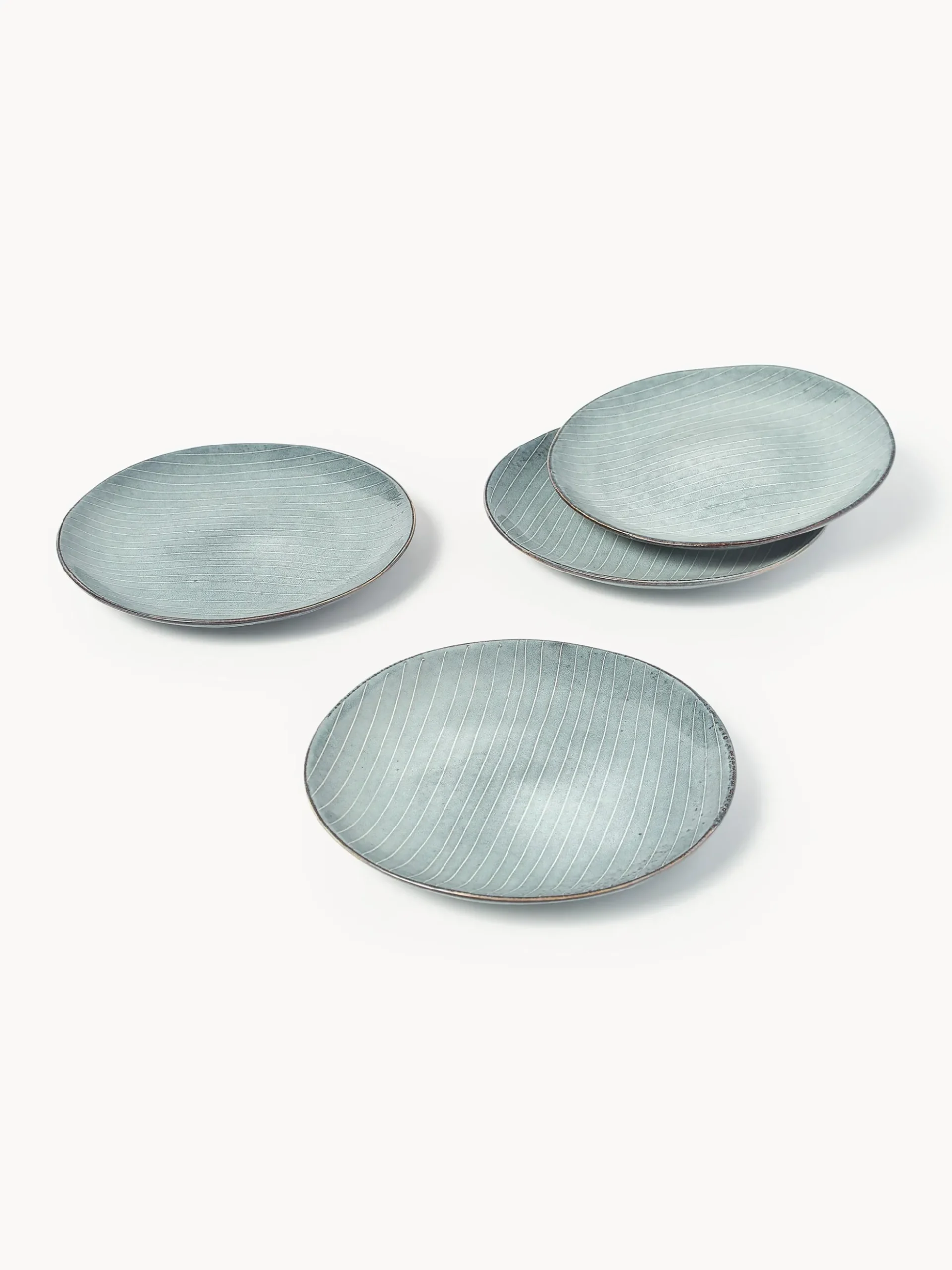 Piattini da dessert fatti a mano Nordic Sea 4 pz