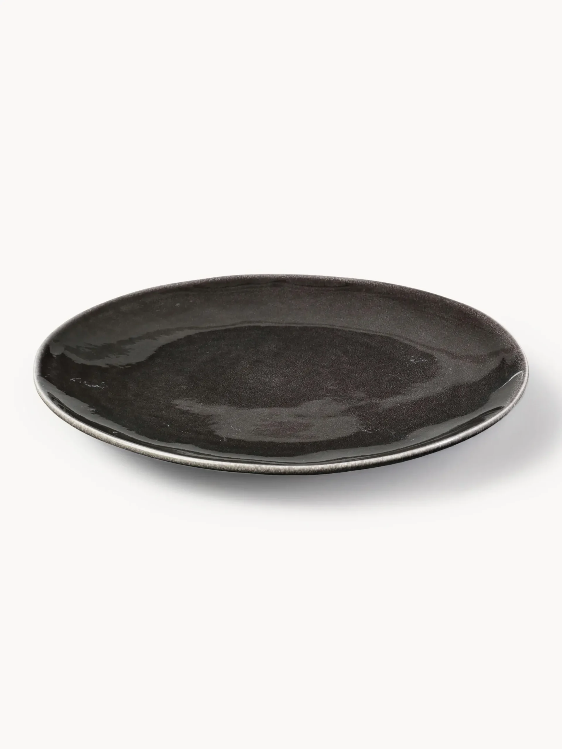 Piatti piani fatti a mano Nordic Coal 4 pz