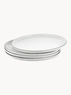 Piatti piani fatti a mano Salt 4 pz