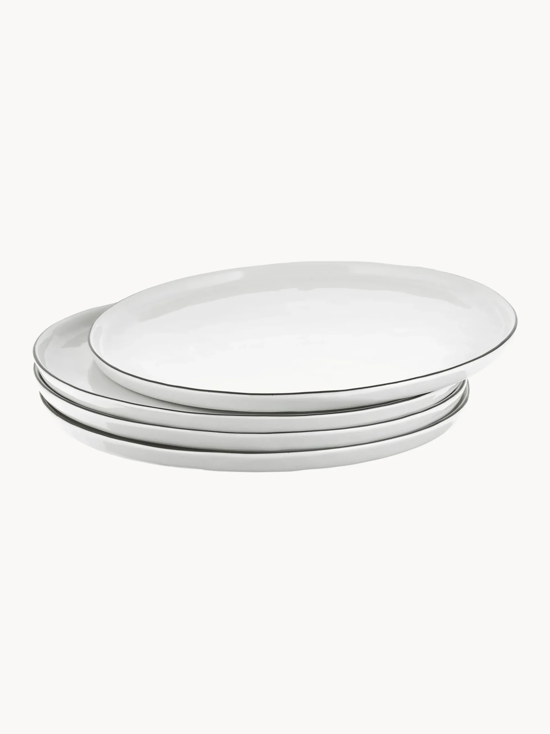 Piatti piani fatti a mano Salt 4 pz