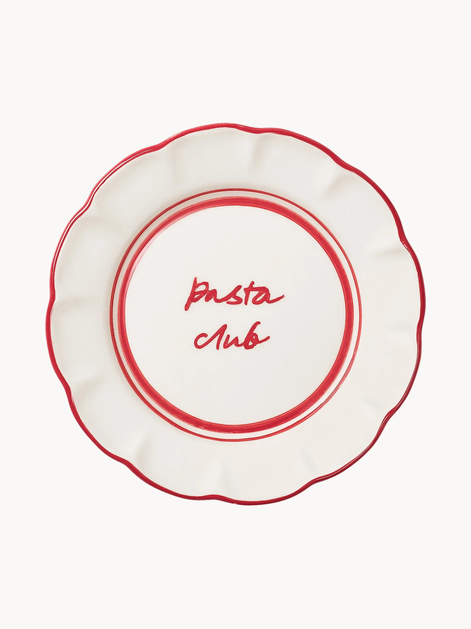 Piatto da colazione dipinto a mano Bistro