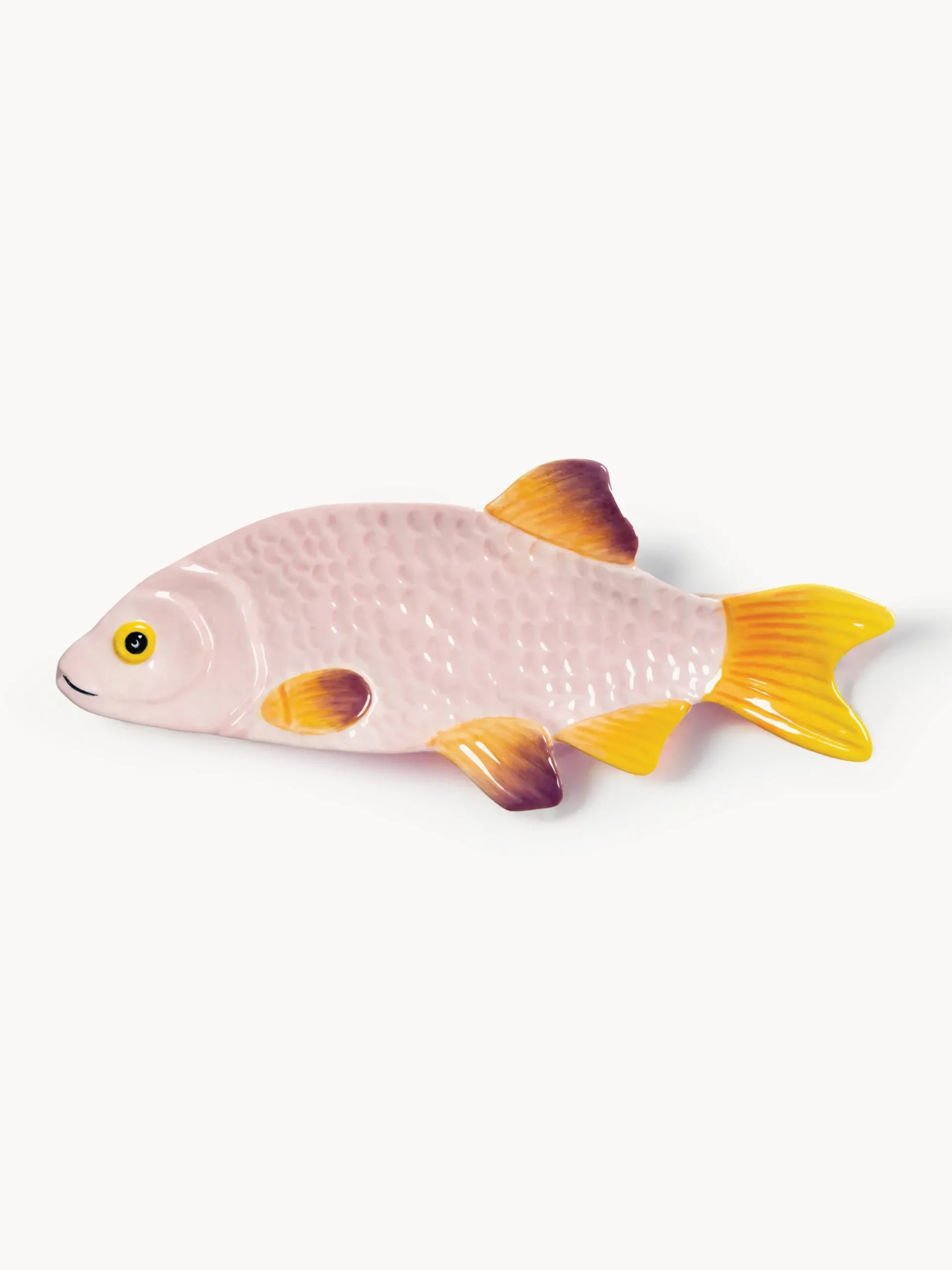 Piatto da portata in dolomite dipinto a mano Fish