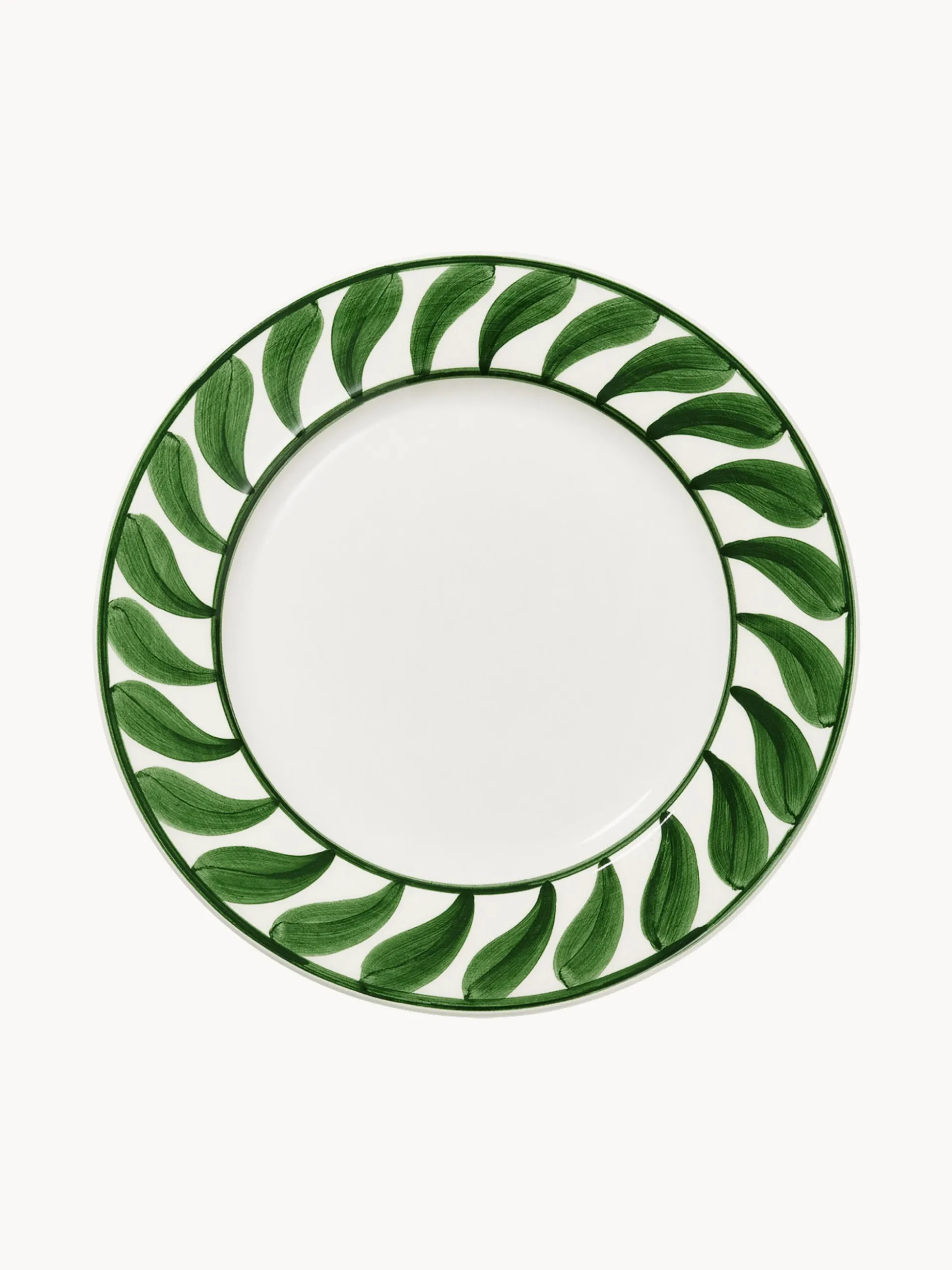 Piatto piano dipinto a mano Swirl
