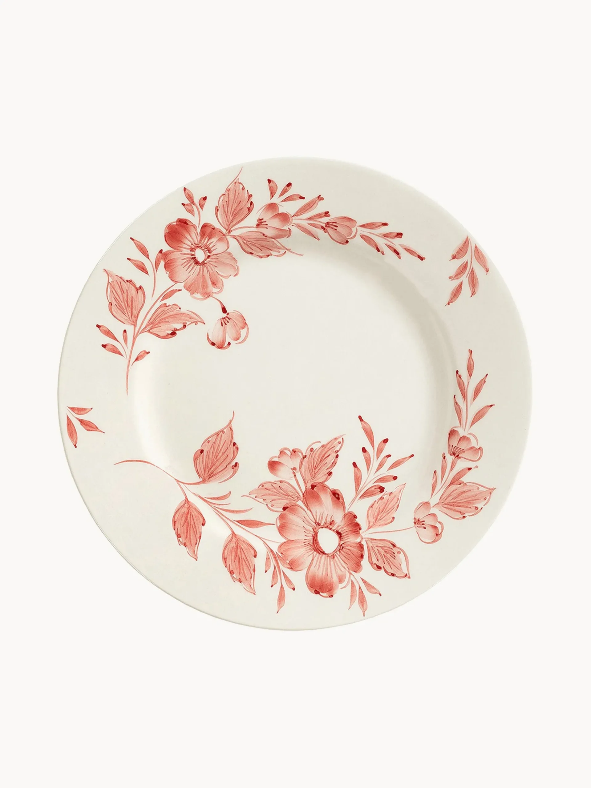 Piatto piano fatto a mano Whimsical Rose