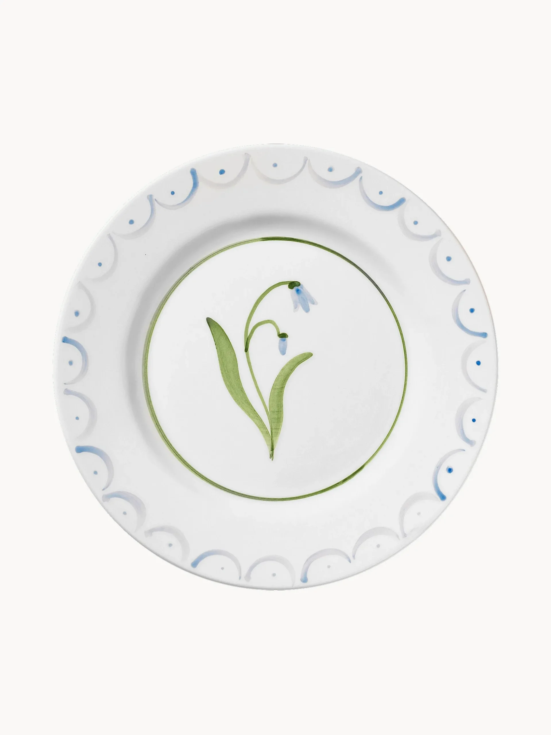Piatto da colazione dipinto a mano Cottage Flower