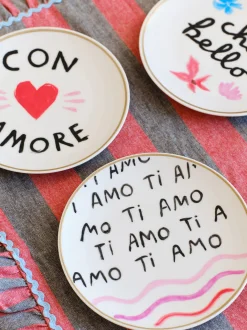 Piatto da dessert fatto a mano Con Amore