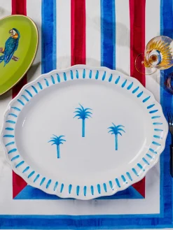 Piatto da portata dipinto a mano The Palms