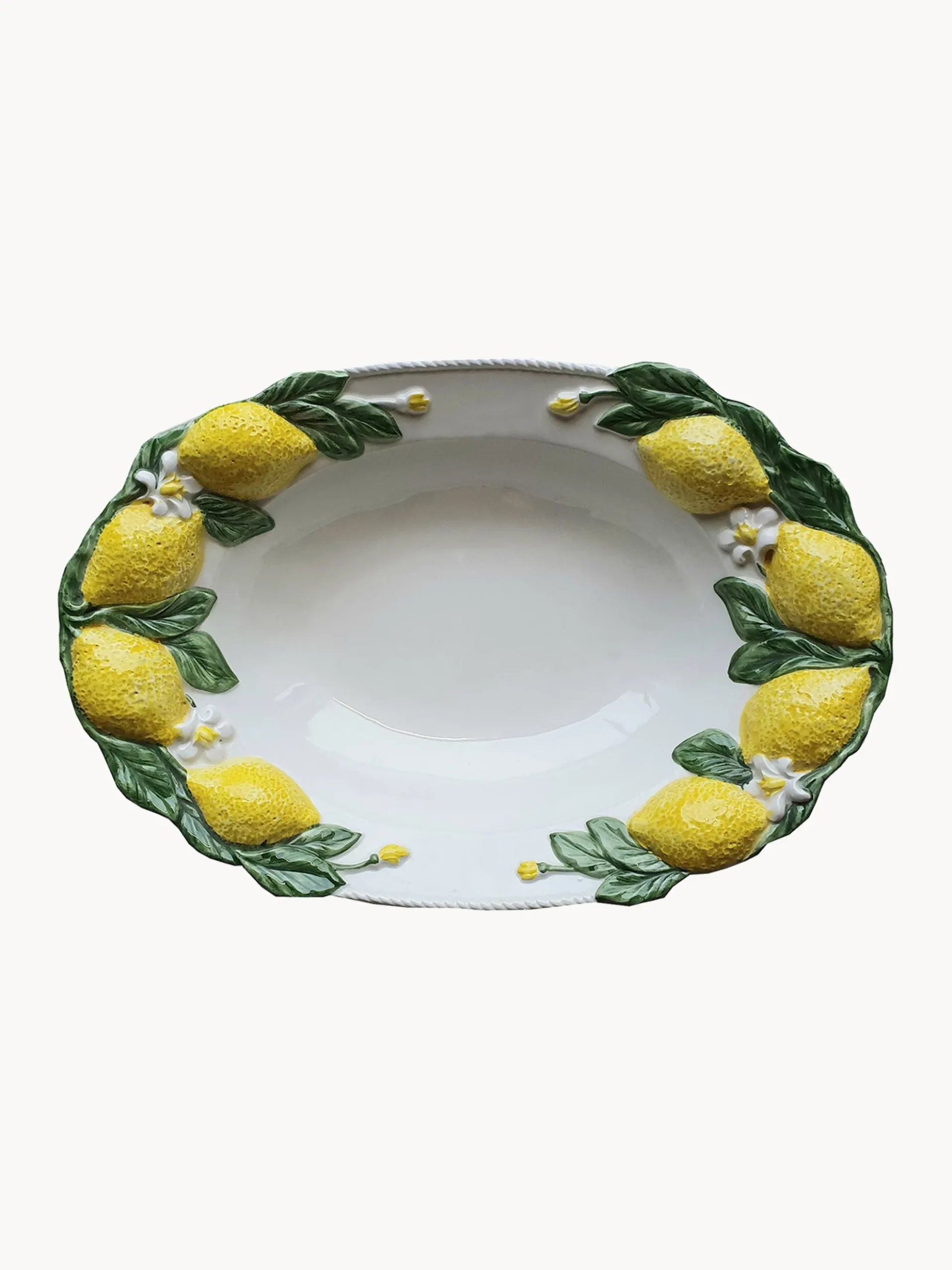 Piatto da portata dipinto a mano Lemon