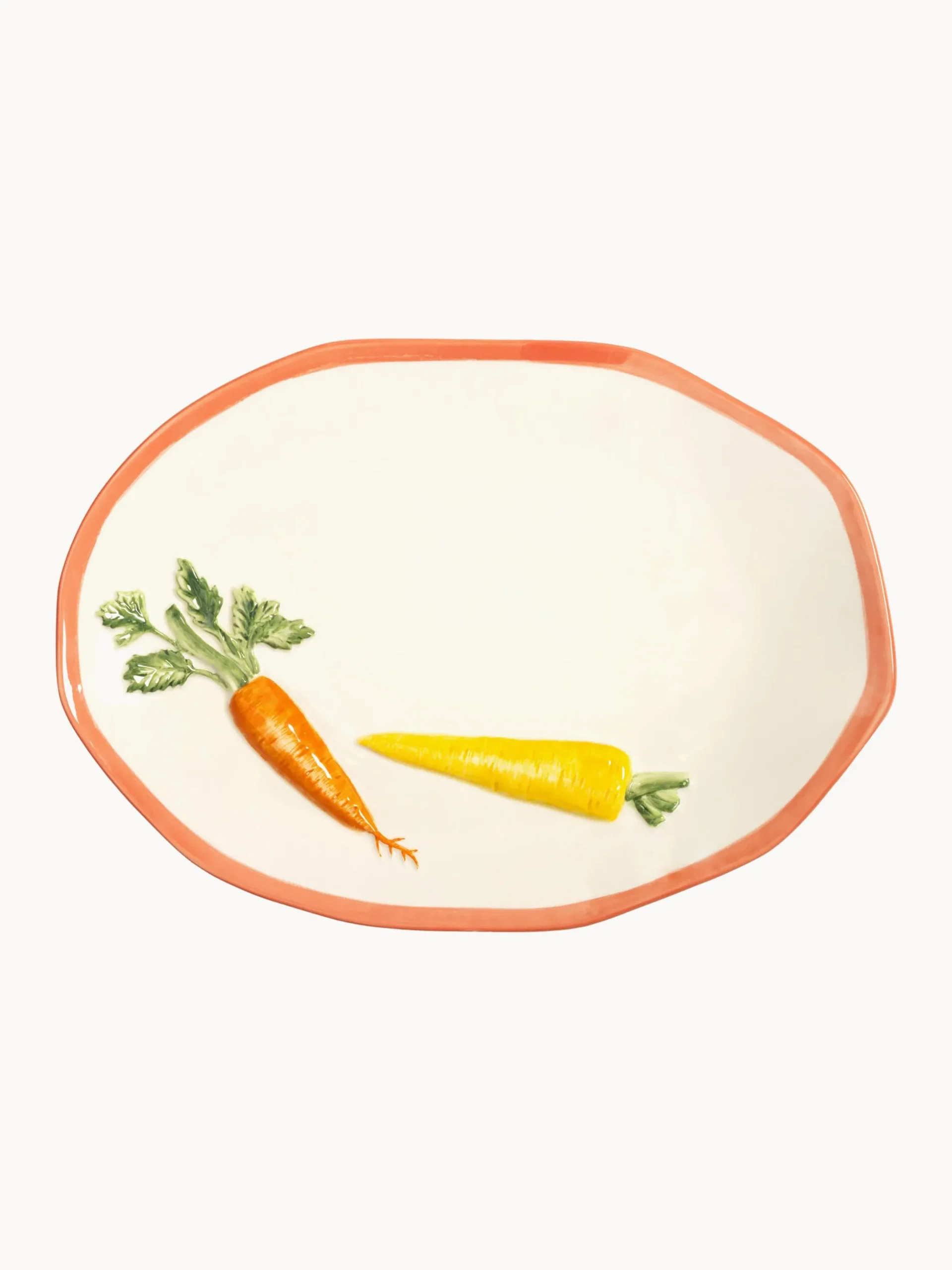 Piatto da portata fatto a mano Carota