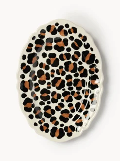 Piatto da portata fatto a mano Leopardo