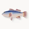 Piatto da portata in dolomite dipinto a mano Fish