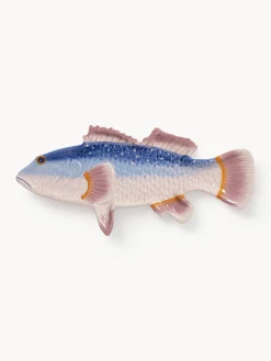 Piatto da portata in dolomite dipinto a mano Fish