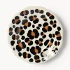 Piatto da torta fatto a mano Leopardo