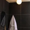 Plafoniera piccola in vetro opalino Lido