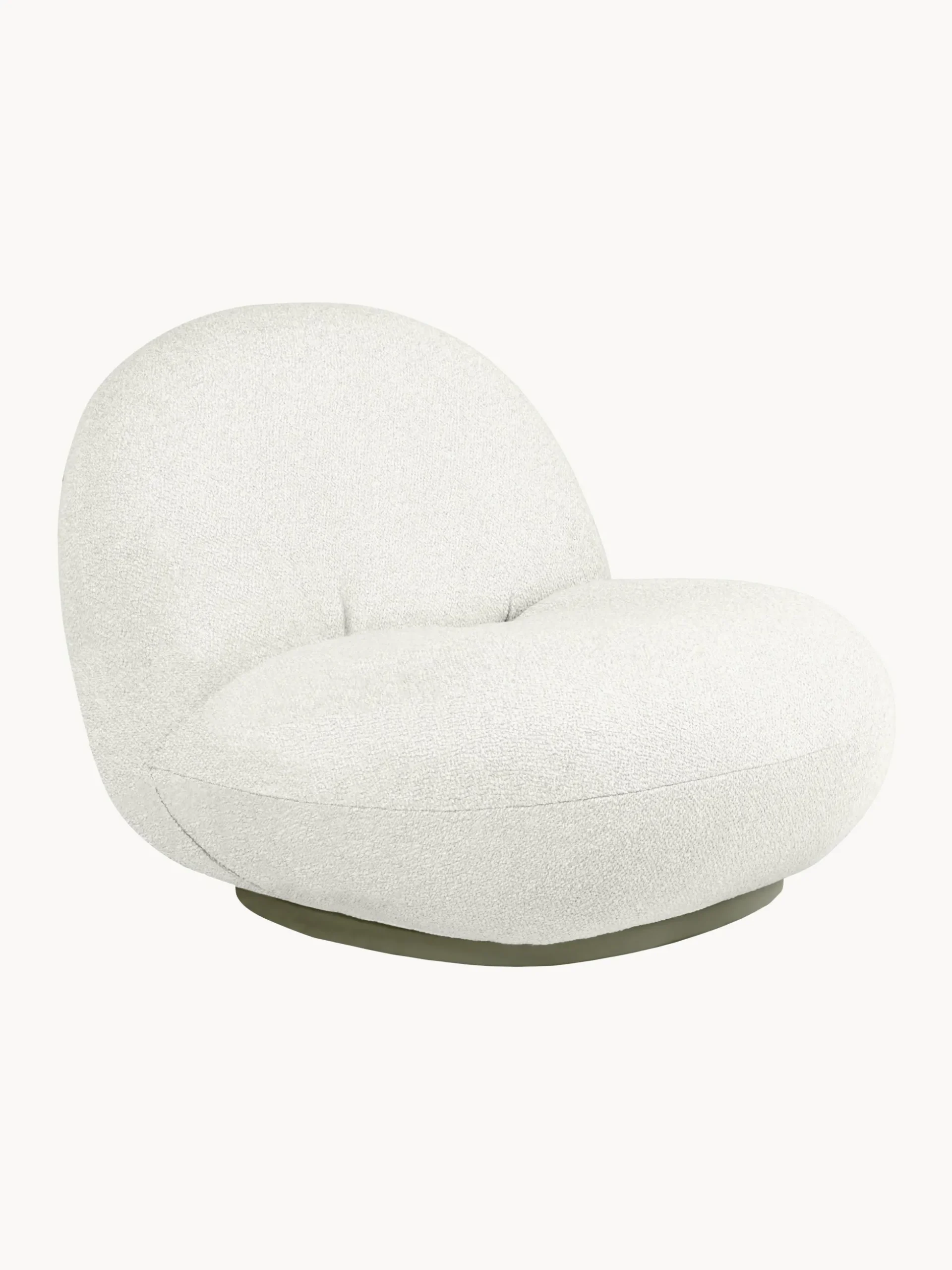 Poltrona da giardino girevole in bouclé Pacha